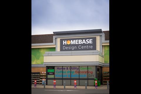 The Worcester store, the first iteration of the second phase of its remodeled format, also has a new fascia positioning Homebase as a Design Centre
